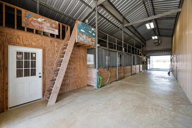 view of horse barn