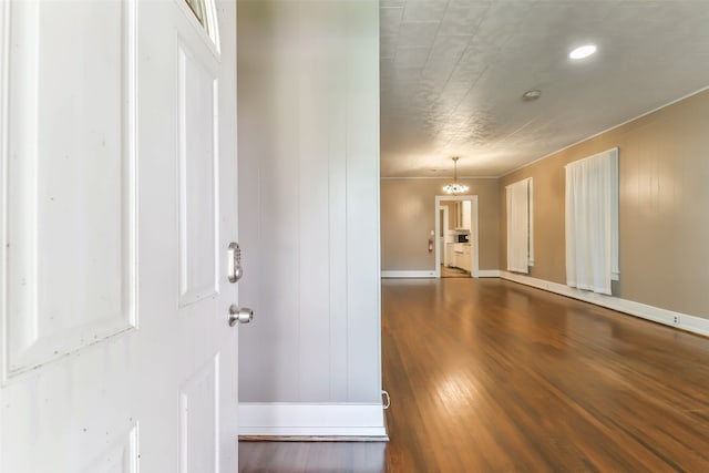 hall featuring hardwood / wood-style flooring