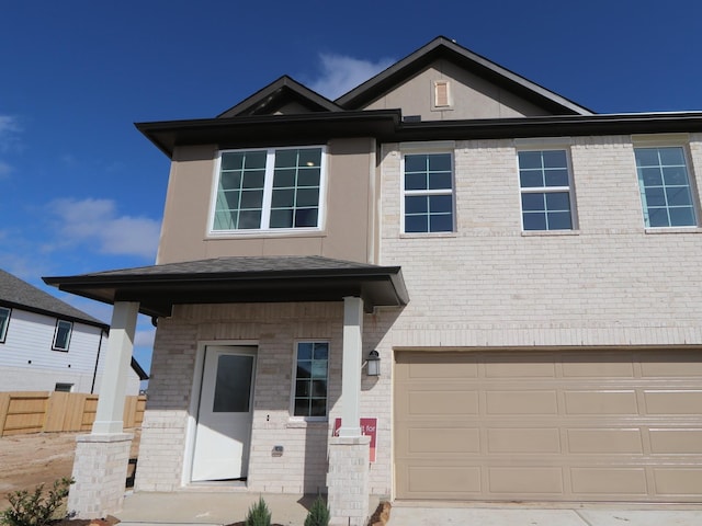 view of front of house featuring a garage