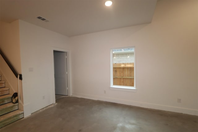 empty room featuring concrete floors