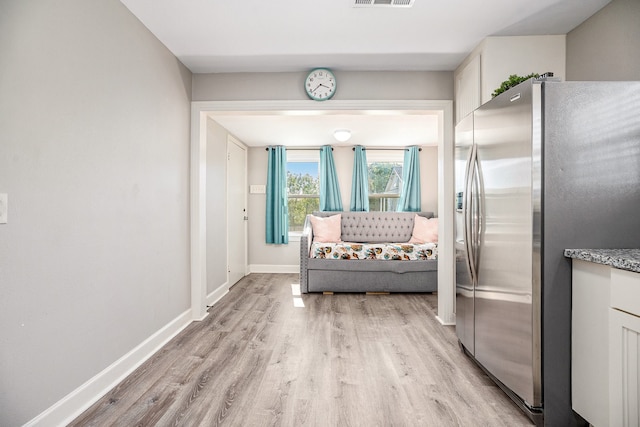 interior space with light wood-type flooring