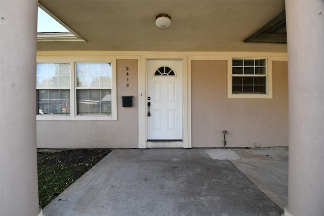 view of doorway to property