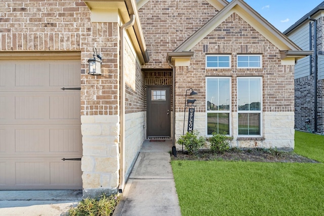 entrance to property with a garage