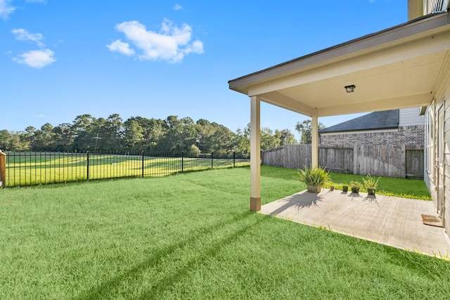 view of yard featuring a patio