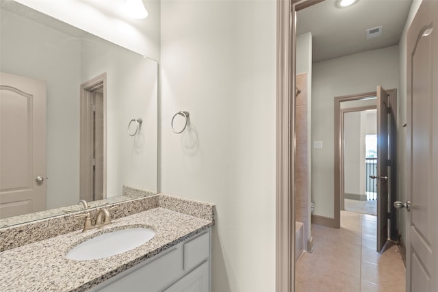 bathroom featuring vanity and tile patterned floors