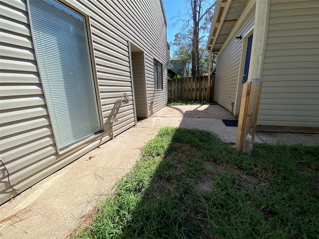 view of home's exterior featuring a patio area