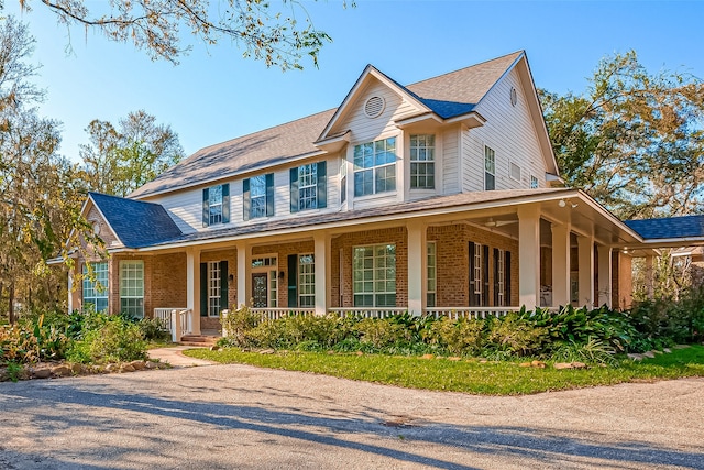 view of front of home with a porch