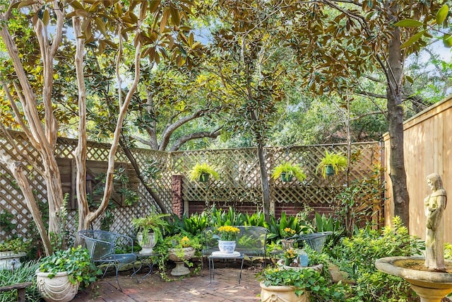 view of patio / terrace with a fenced backyard