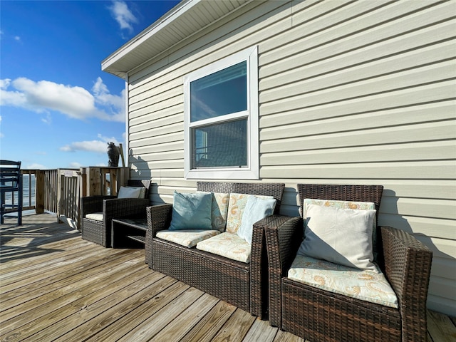 deck with outdoor lounge area