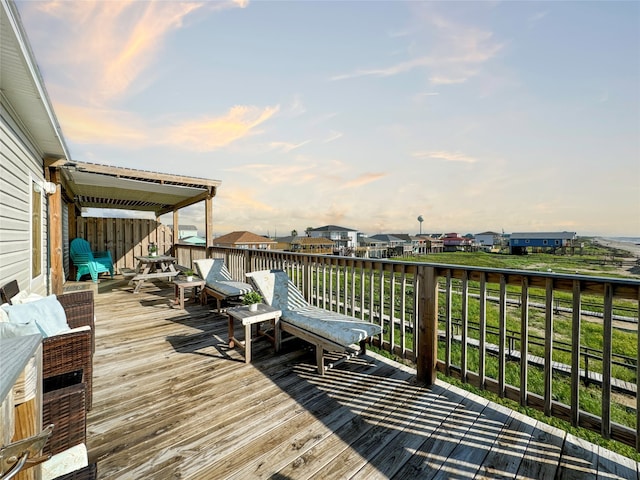 view of deck at dusk