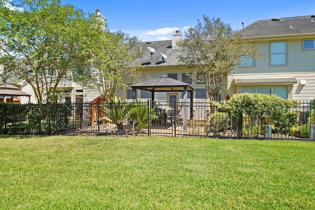 view of yard featuring a gazebo