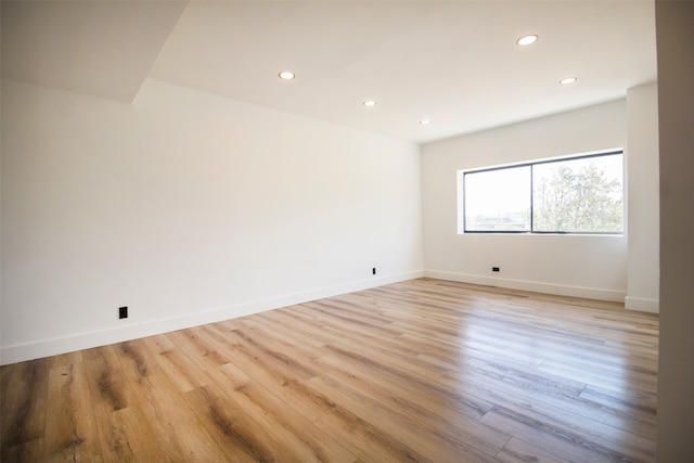 empty room featuring light hardwood / wood-style floors