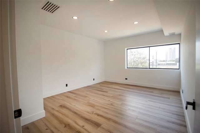 empty room featuring light hardwood / wood-style flooring