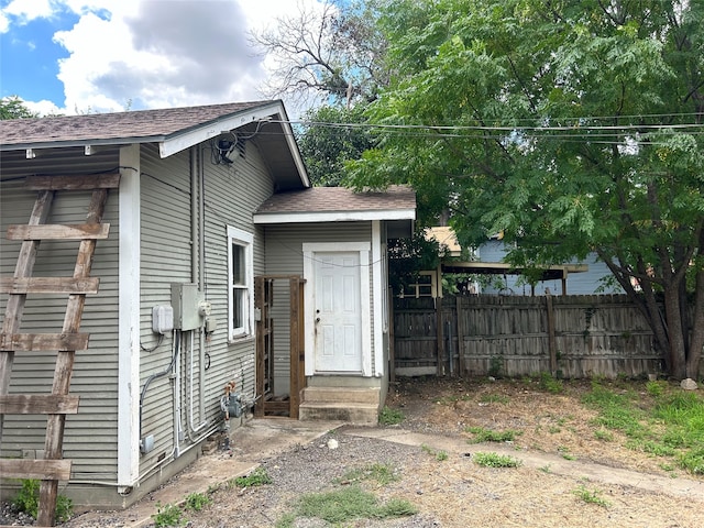 view of exterior entry