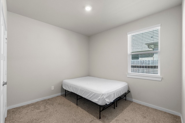 view of carpeted bedroom