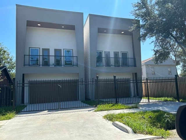 contemporary house with a balcony