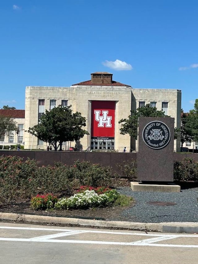 view of community sign