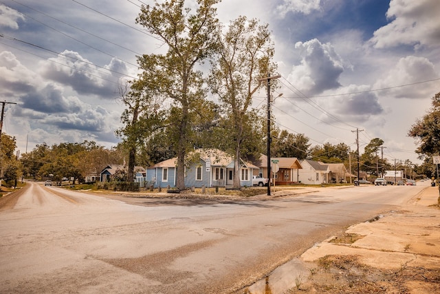 view of road with a residential view