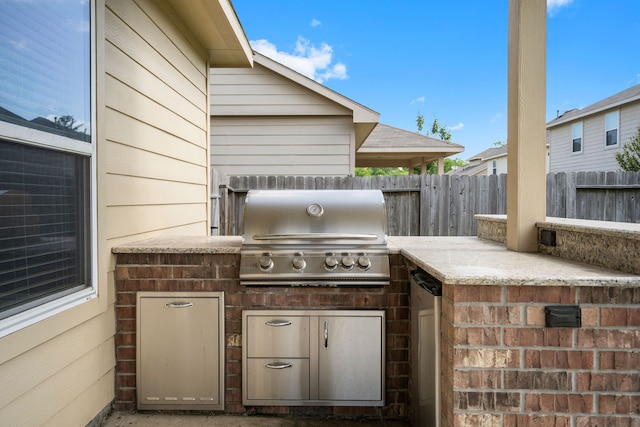 view of patio / terrace with area for grilling