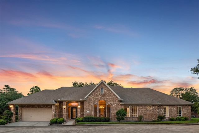 view of front of home featuring a garage