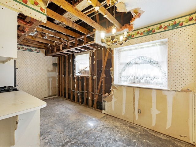 miscellaneous room featuring a wealth of natural light