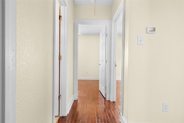 hall featuring dark hardwood / wood-style flooring