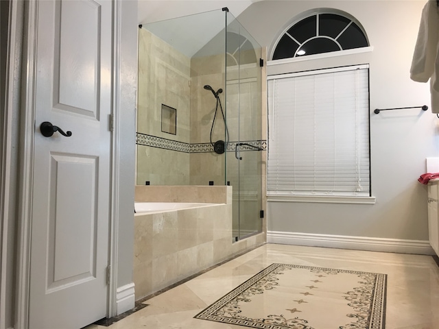 bathroom with walk in shower