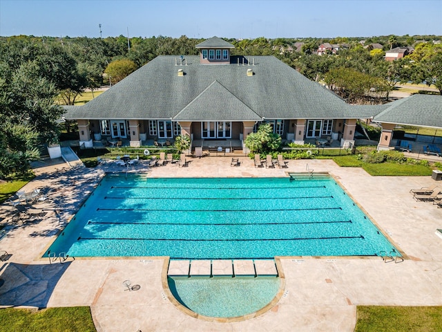 view of pool with a patio area