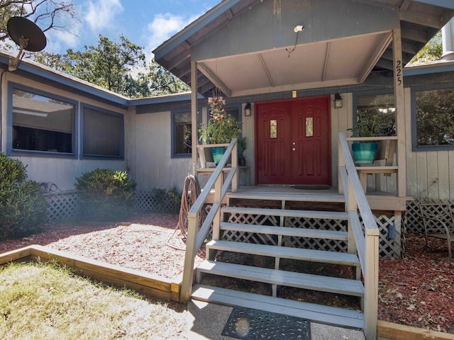 view of doorway to property