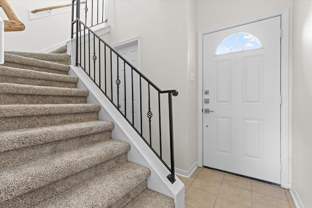 view of tiled entryway