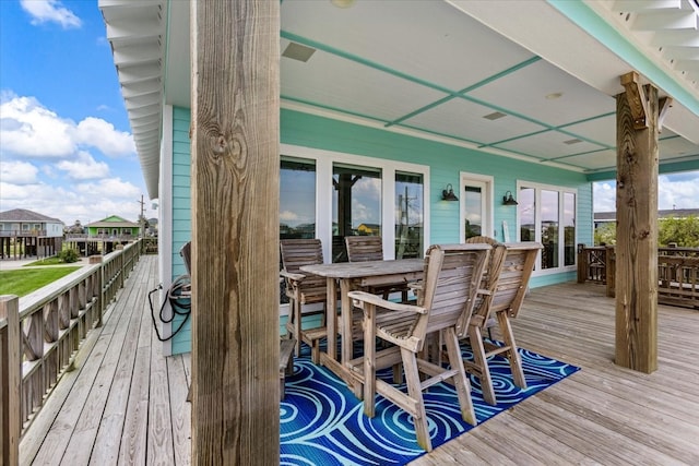 deck with french doors