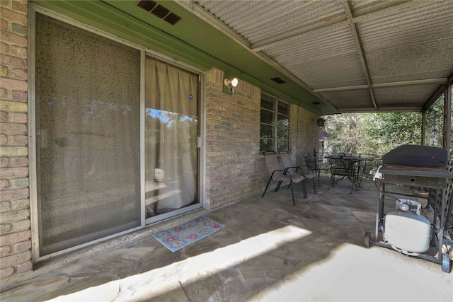 view of patio / terrace featuring grilling area