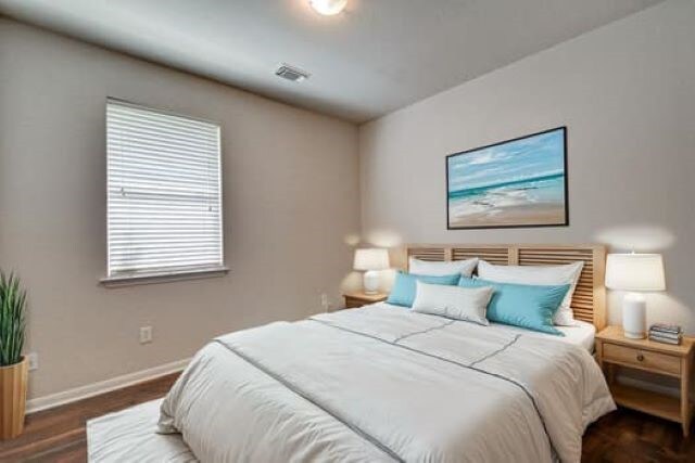 bedroom featuring dark wood-type flooring