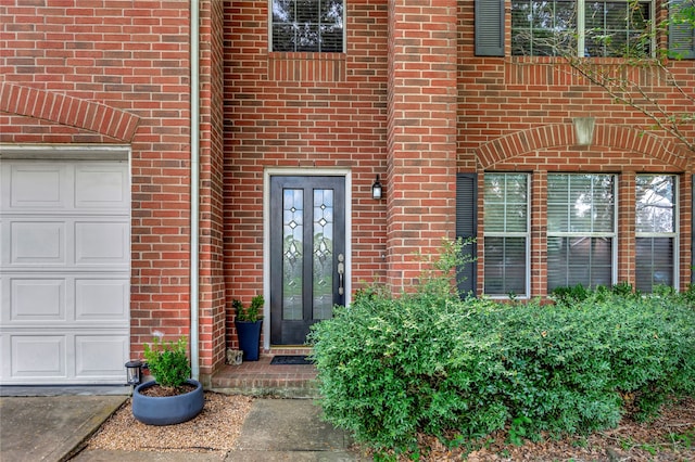 doorway to property featuring french doors