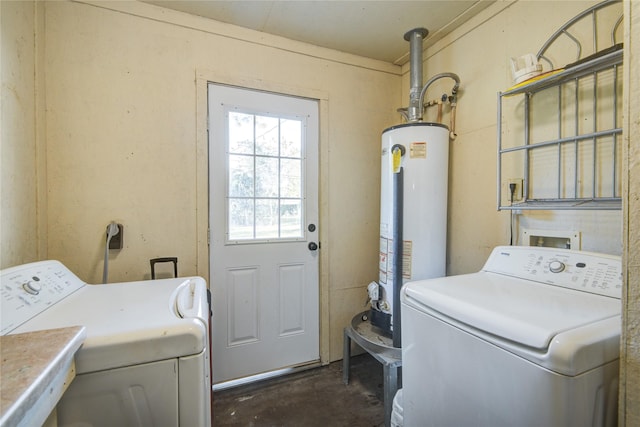 131 Laurel St, Lake Jackson, TX 77566 - washroom with laundry area, washer and clothes dryer, and gas water heater