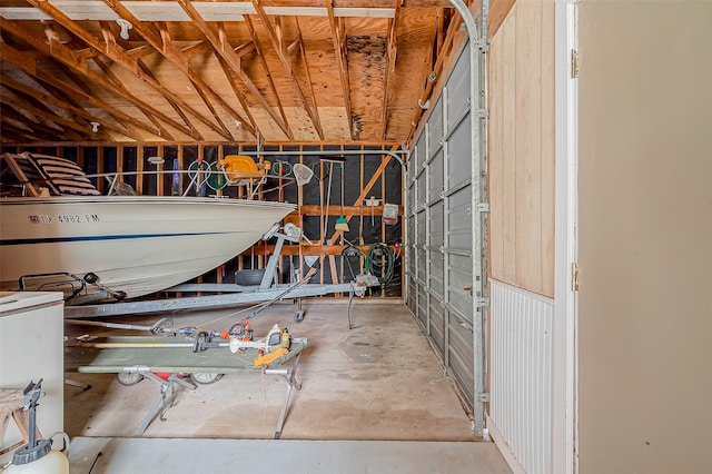 interior space featuring concrete flooring