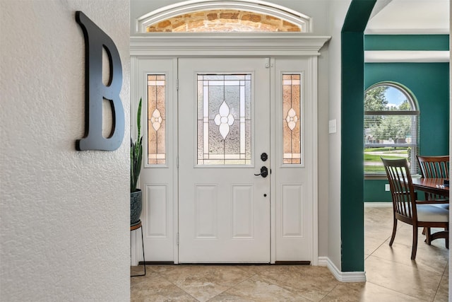 entrance foyer featuring a healthy amount of sunlight