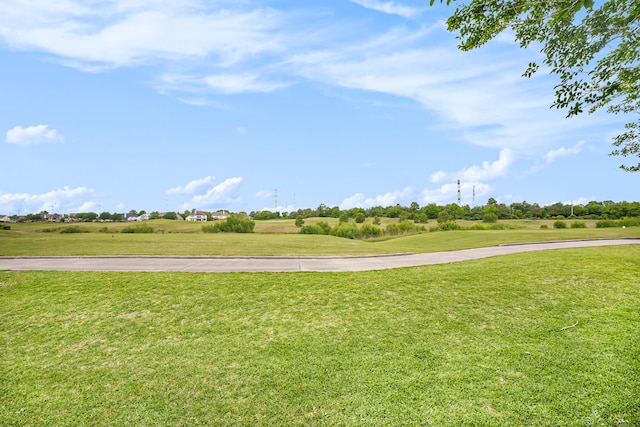 view of property's community featuring a yard