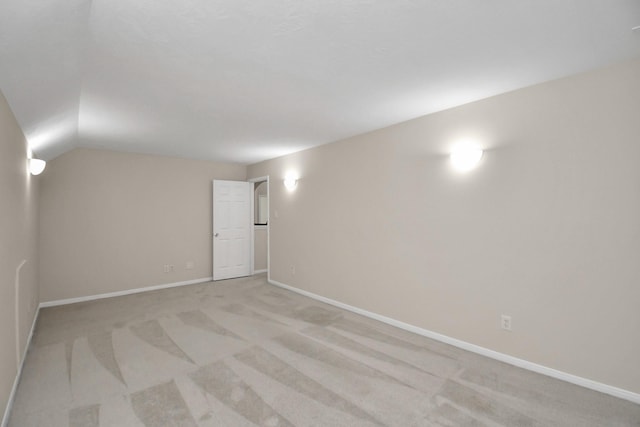 interior space featuring vaulted ceiling