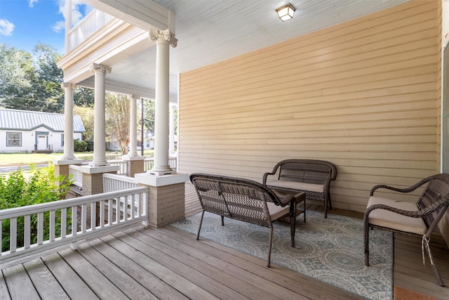 view of wooden deck