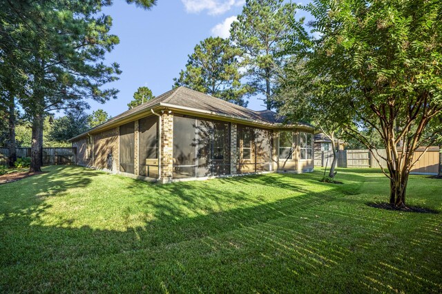 exterior space with a sunroom