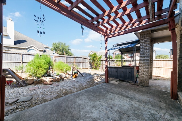 view of patio / terrace with a pergola