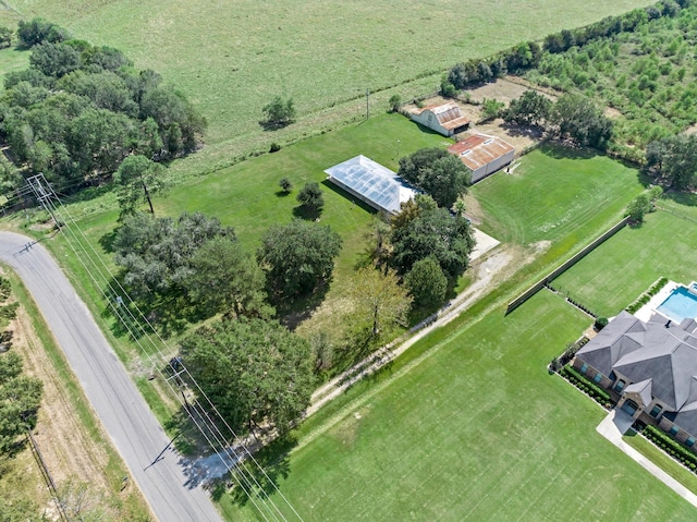 drone / aerial view featuring a rural view