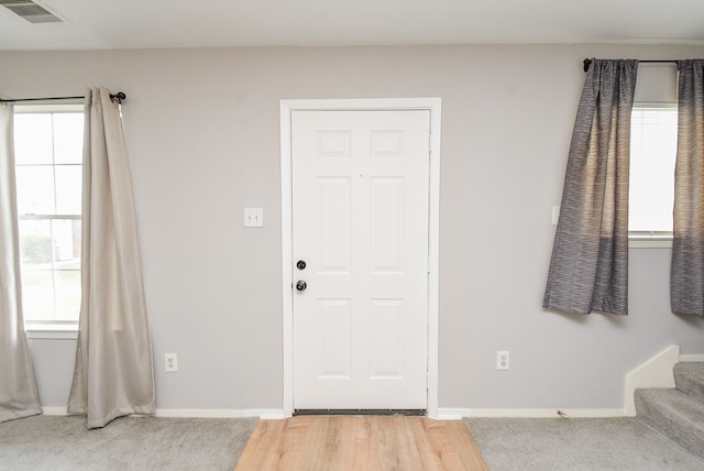 entryway featuring hardwood / wood-style floors