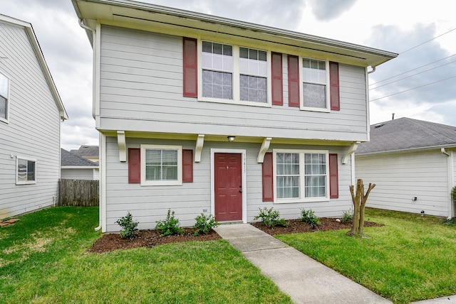 view of front of house with a front yard