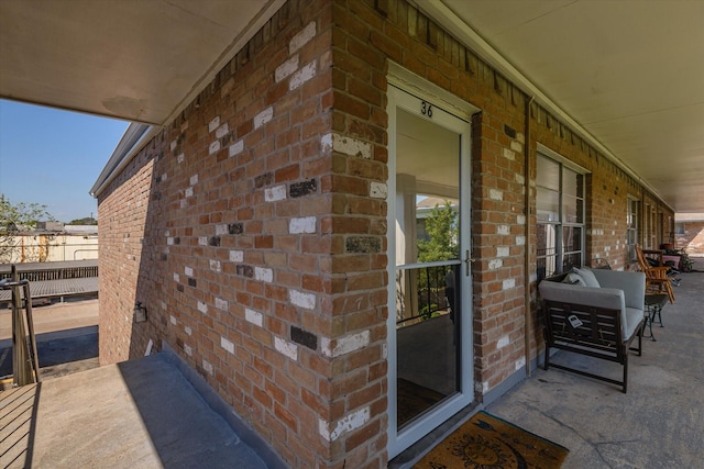 exterior space with covered porch