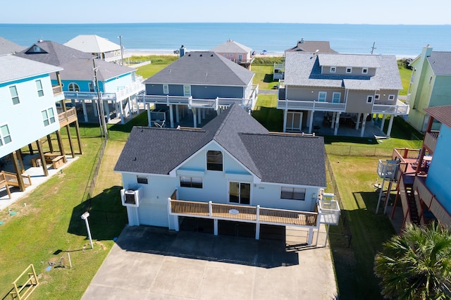 2332 Martinique, Crystal Beach, TX 77650 - aerial perspective of suburban area with a large body of water