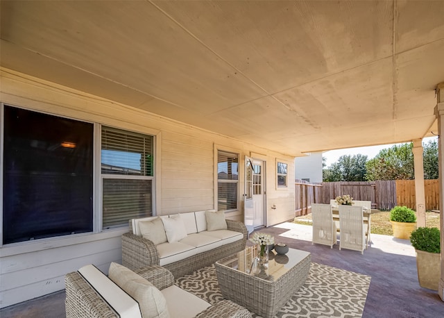 view of patio / terrace with outdoor lounge area