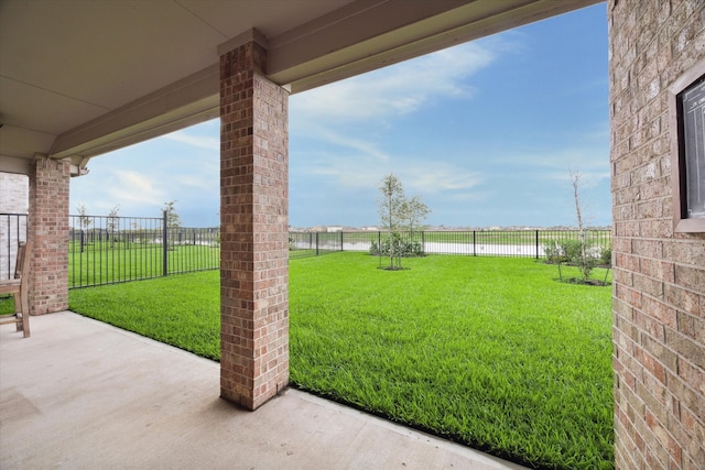 view of yard with a patio area