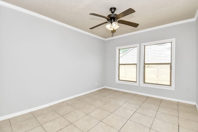 225 N Carolina St, Houston, TX 77029 - unfurnished room with crown molding, baseboards, and ceiling fan